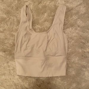 White ribber crop top never worn!